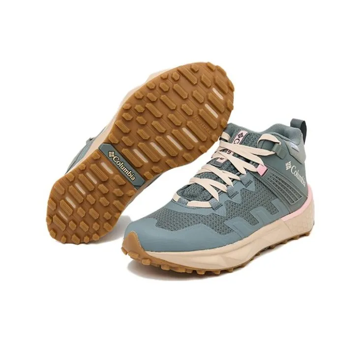 Columbia Wear Resistant Mid Top Outdoor Shoes Women's Gray Green-4