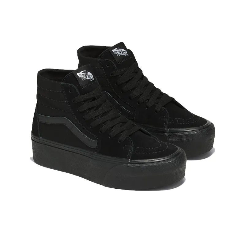 Vans Sk8 Hi Tapered Stackform Suede Canvas 'Black'-1