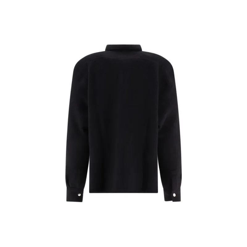 JIL SANDER Pointed-collar Alpaca Wool-blend Overshirt-1