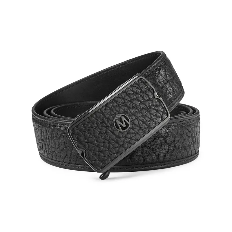 FAIRWHALE Brand High End Stainless Steel Cow Leather Belts Men's Width 3.5CM-0