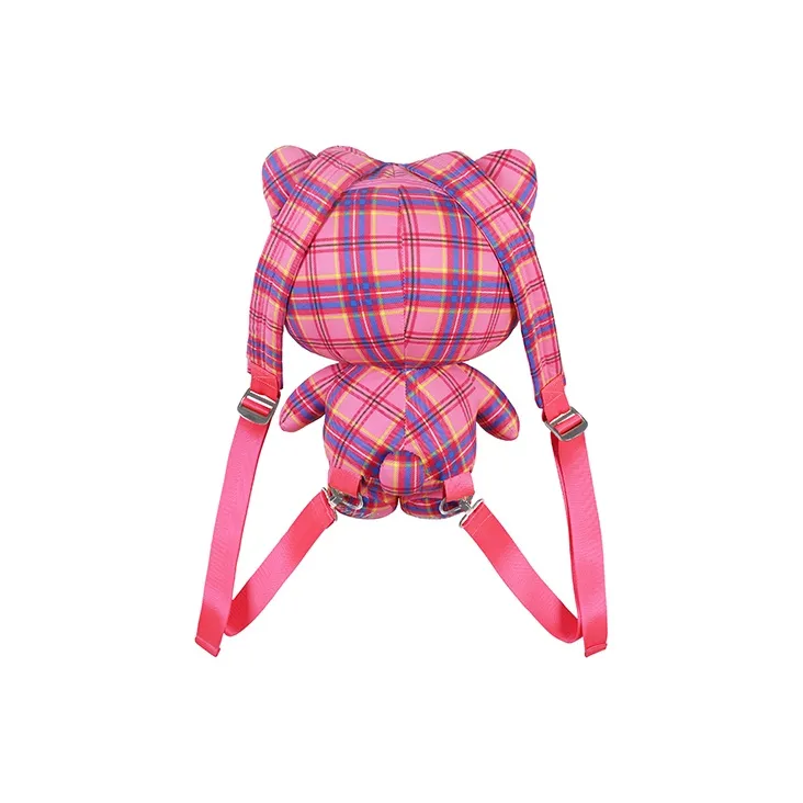 WHOOSIS Nylon Backpack Regular Black/Pink-1