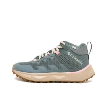 Columbia Wear Resistant Mid Top Outdoor Shoes Women's Gray Green