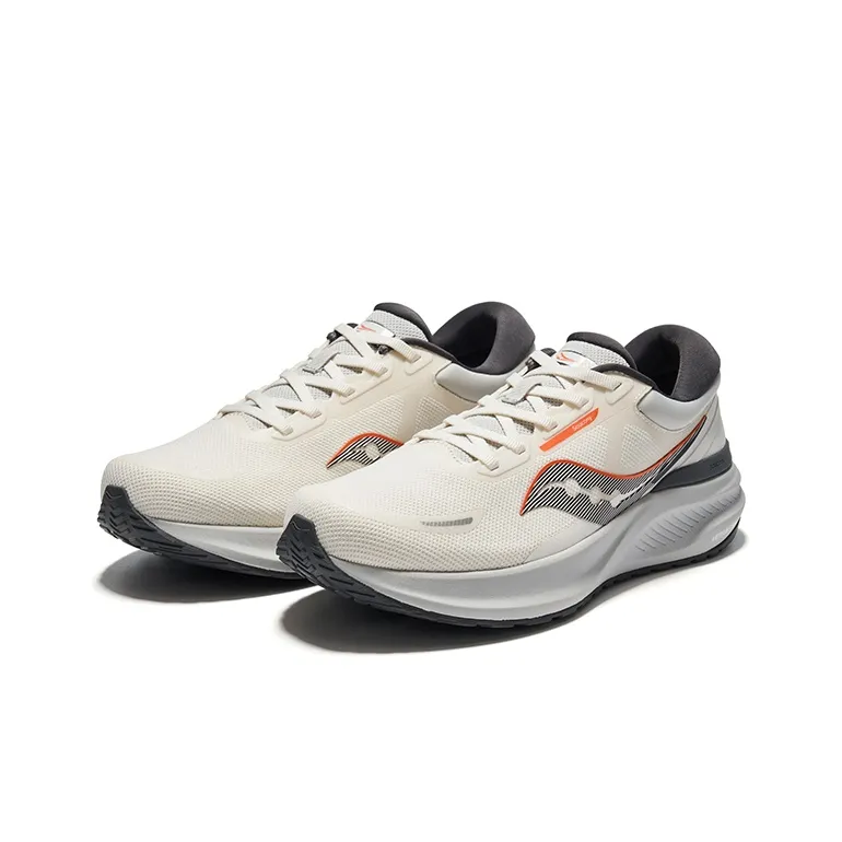 Saucony Cushioning Abrasion Resistant Breathable Low Top Casual Running Shoes Unisex Gray-2