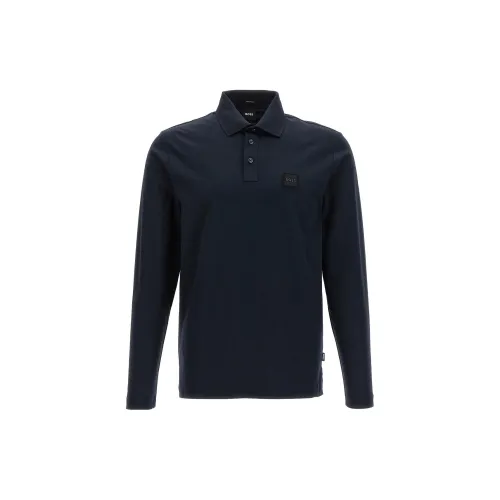 HUGO BOSS Polo Shirts Men Navy Blue