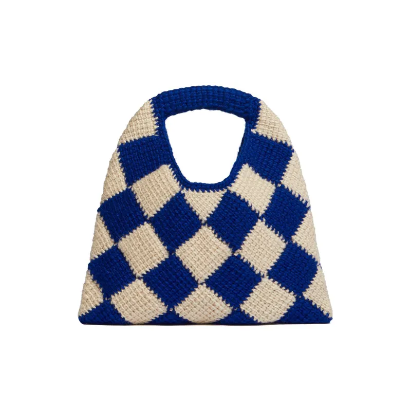 MARNI Acrylic With Cow Leather Basket Bag Handbag Mini Women's Blue/White-2