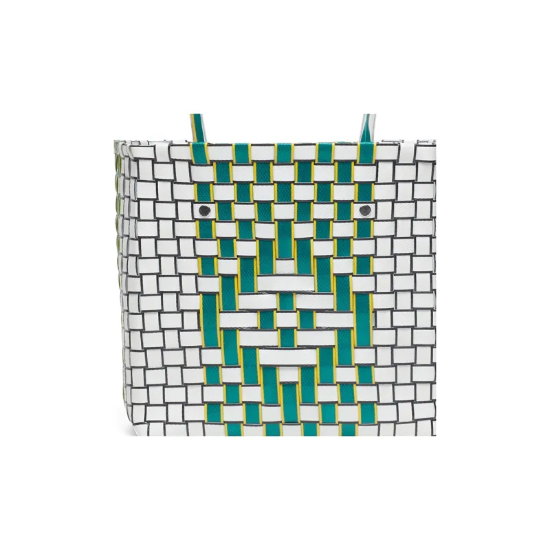 MARNI Basket Series Polypropylene Tote Bag Shopping Bag Handbag Women's Forest Night-3