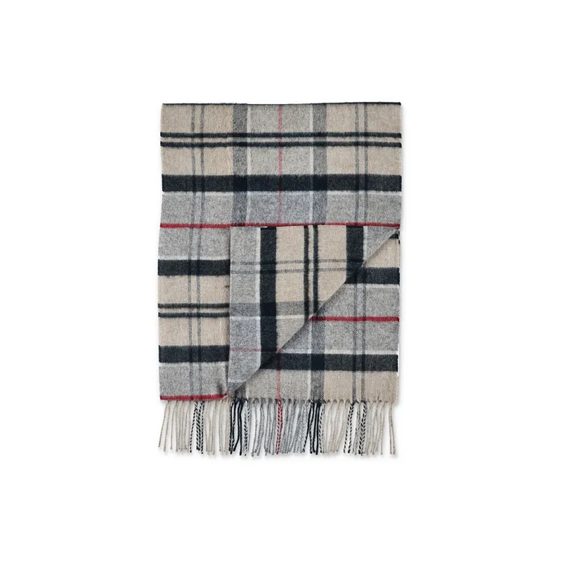 BARBOUR Checked Fringed Scarf-3