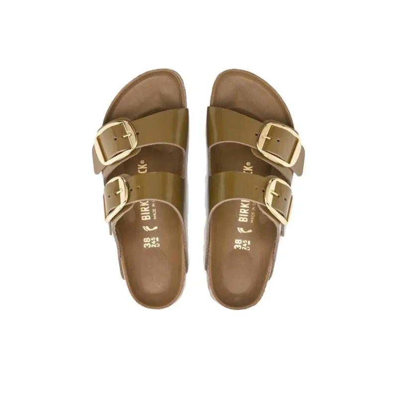 Birkenstock Slide Slippers Women's Green Mud-3