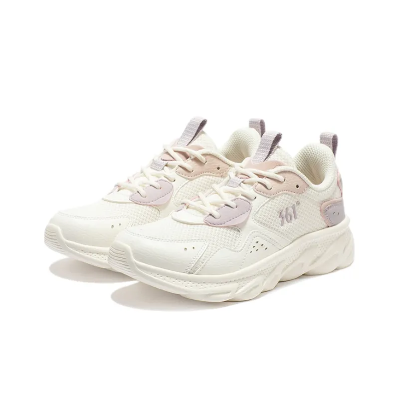 361° Breathable Low Top Running Shoes Women's White Purple-2