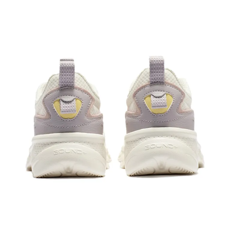 361° Breathable Low Top Running Shoes Women's White Purple-3