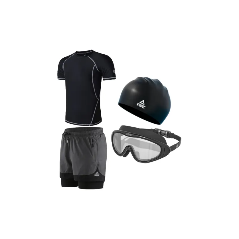 PEAK Swimming Sets Polyester Seaside Swimming Pool Men's Black-1