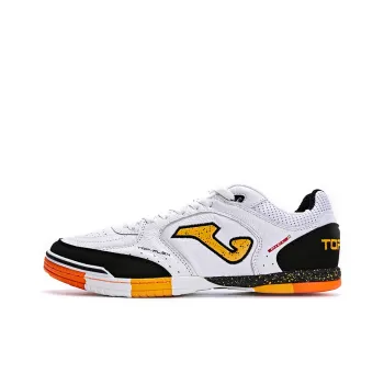Joma IC/IN Slip Resistant, Abrasion Resistant, Lightweight Soccer Shoes Men's White Black Orange