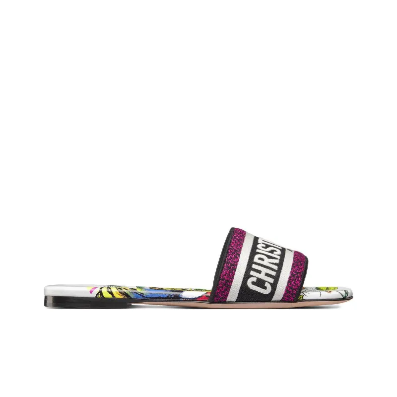 DIOR Dway Slide Slippers Women's Purple White-1