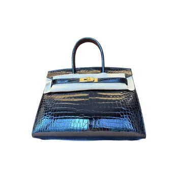 HERMES Birkin Crocodile Leather Birkin Bag Handbags Regular Women's Noir Black