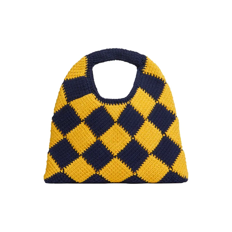 MARNI Acrylic With Cowhide Basket Bag Handbag Mini Women's Yellow/Blue-2