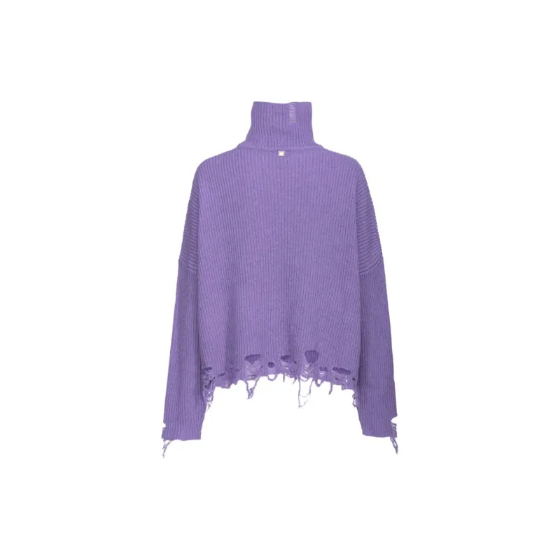 PINKO Distressed Turtleneck Sweater-3