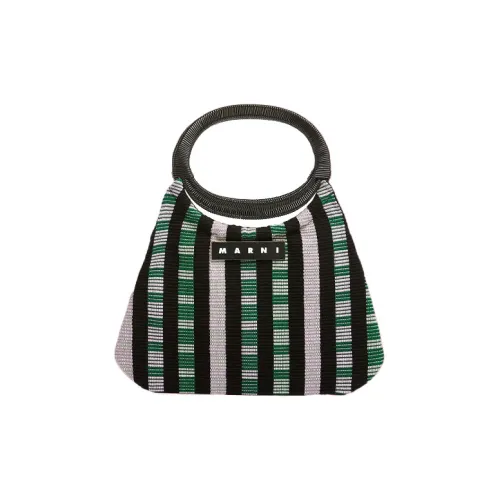 MARNI Cotton Handbag Women's Green/Gray/Black