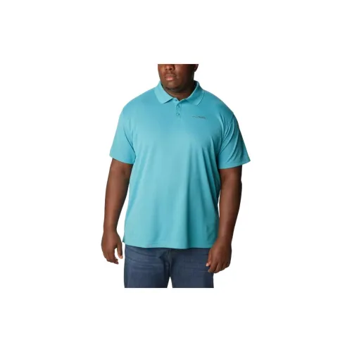 Columbia Polo Shirts Men Lake Blue