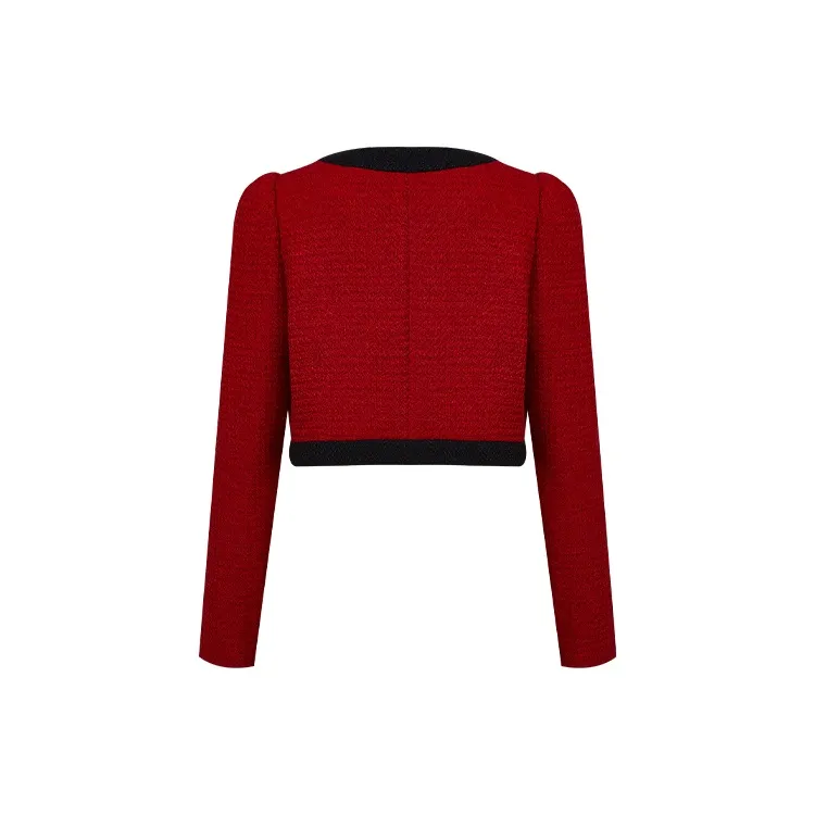 TAMMY TANGS Cropped Coats Women's Red-1
