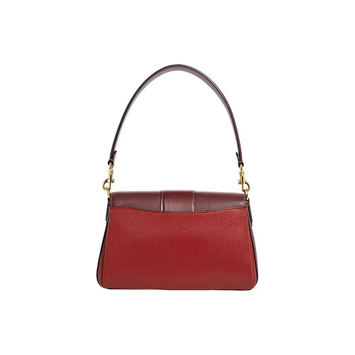 COACH Grace Cow Leather With Split Cow Leather Portable Crossbody Bag, Shoulder Bag Women's Red Apple Color-2