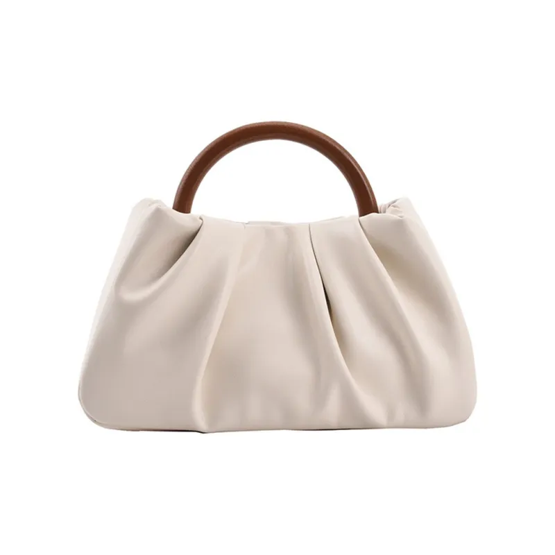 NOMK PU Cortex Cloud Bag Shoulder Bag Crossbody Bag Soft Leather Bag Handbag Medium Size Women's Multicolor-14