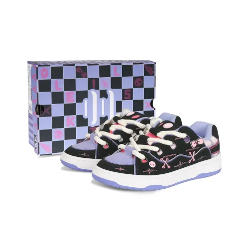 Ollieskate Skateboard Shoes Unisex Low-Top Purple/Pink