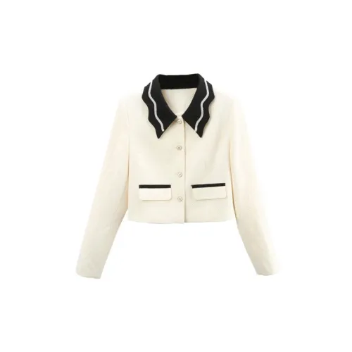 A paradise for awakening Cropped Coats Women's Off White