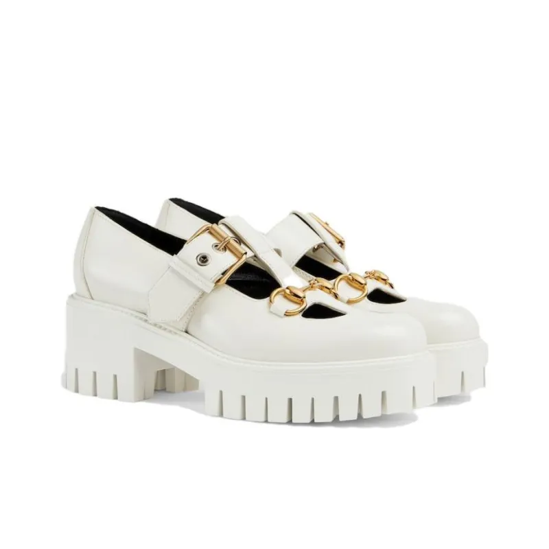 GUCCI Loafers Women's White-2