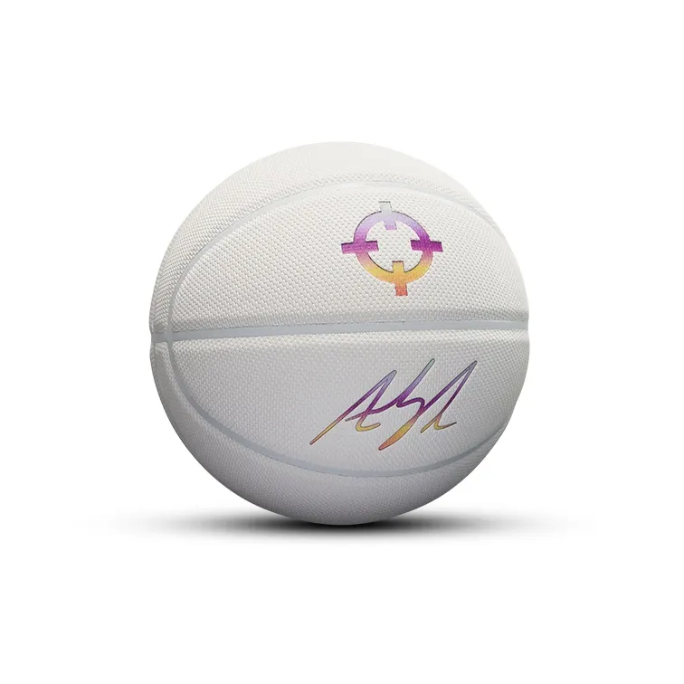 RIGORER PU Basketball White Multicolor Size 7 Training Unisex-1