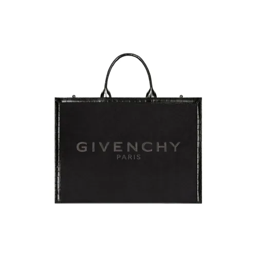 GIVENCHY G-Tote Suede Cow Leather Tote Bag Shopping Bag Handbag Medium Size Women's Black