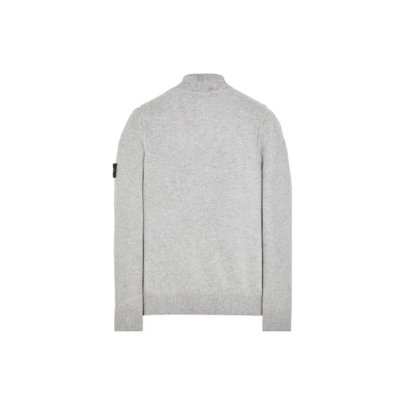 STONE ISLAND High Neck Knitted Cardigan-1