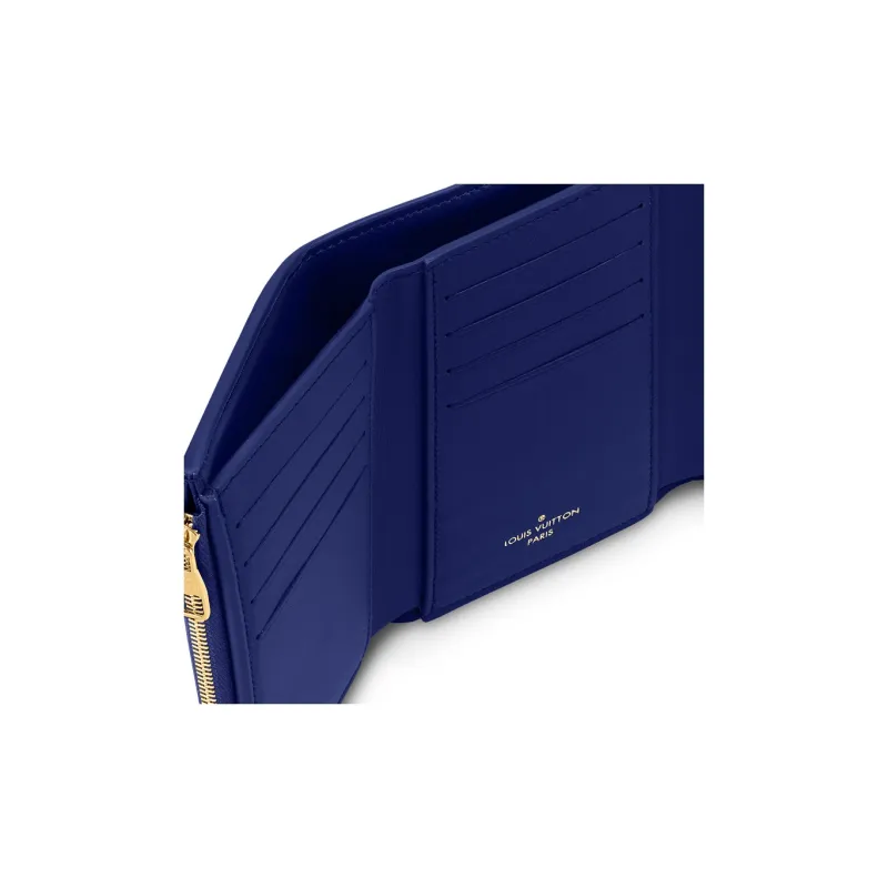 LOUIS VUITTON Capucines Taurillon Leather Capson Wallet Regular Women's Enamel Blue-5