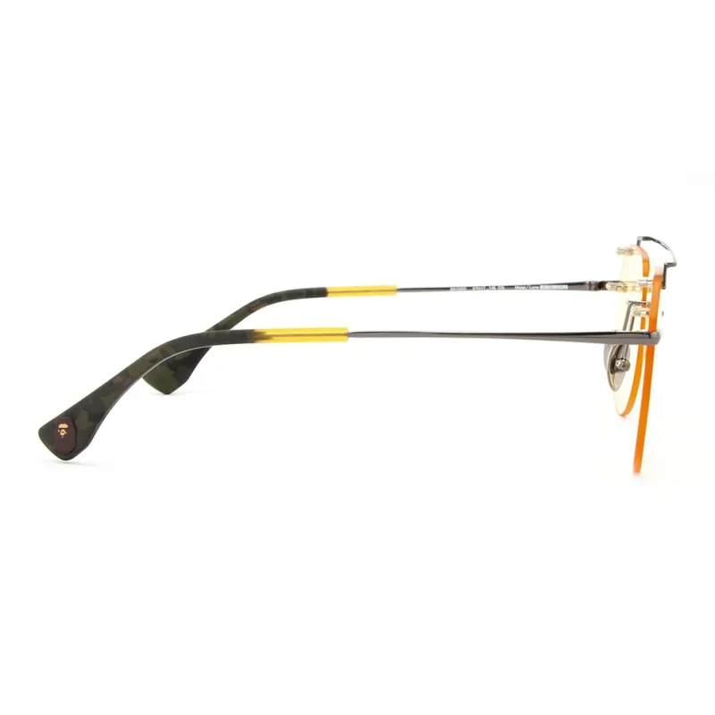 A BATHING APE Stainless Steel Oval Sunglasses Unisex-5