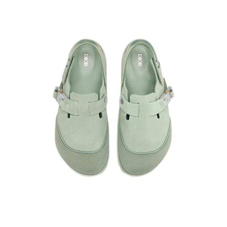 DIOR By Birkenstock Mule Tokio Pastel Green Nubuck Calfskin-4