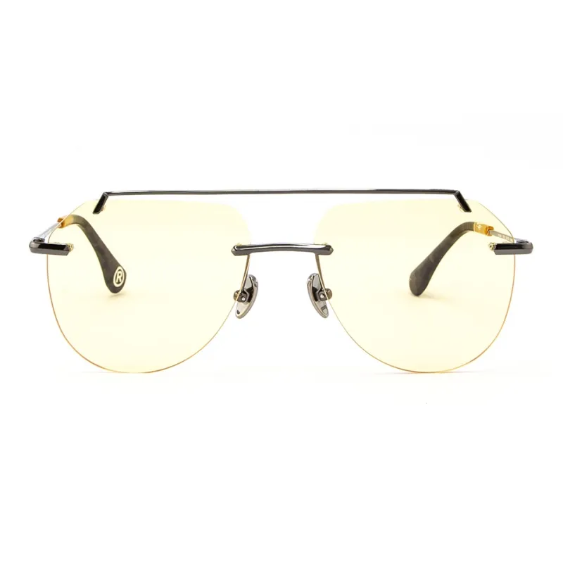 A BATHING APE Stainless Steel Oval Sunglasses Unisex-4