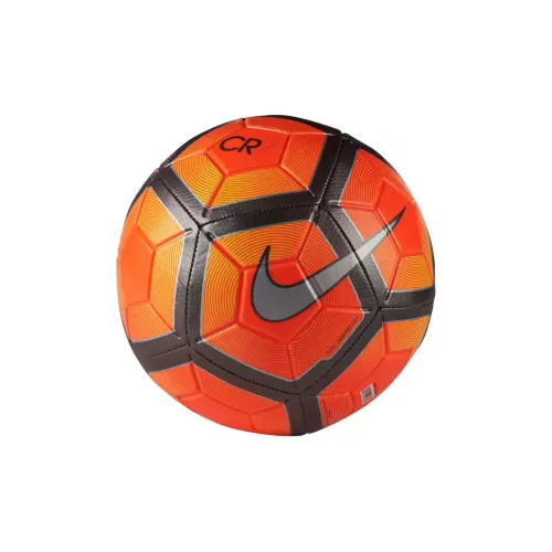Nike Size 5 Soccer Rubber Unisex Dark Red Stuffed Pie Orange Silver