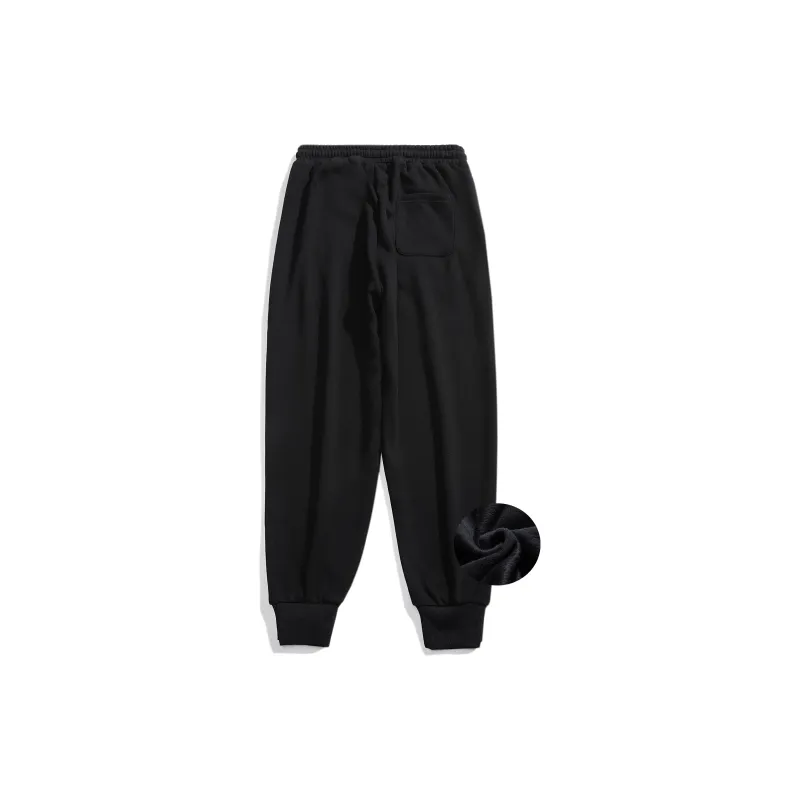 SUPERMOON Autumn And Winter Season Knitted Sports Pants Unisex Black-49
