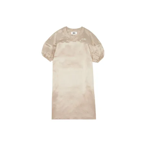 MM6 Maison Margiela Short-Sleeved Dresses Women's Gold