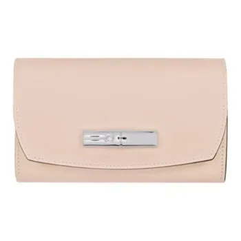 LONGCHAMP Cow Leather Wallet Women's Pink