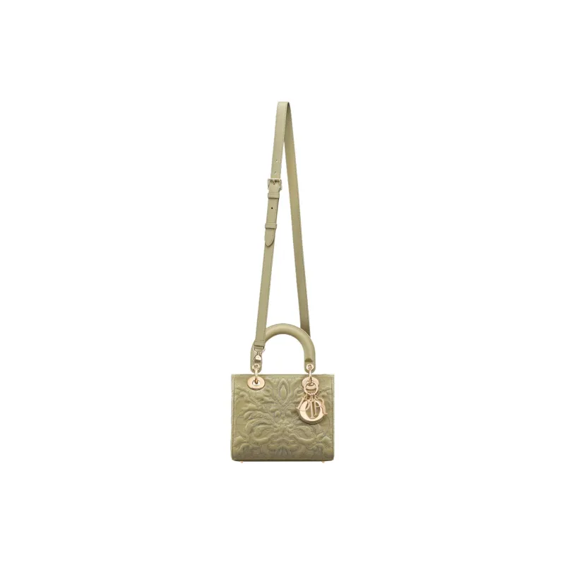 DIOR Lady Dior Lambskin Shoulder Bag Crossbody Bag Handbag Small Size Women's Sage Green-1