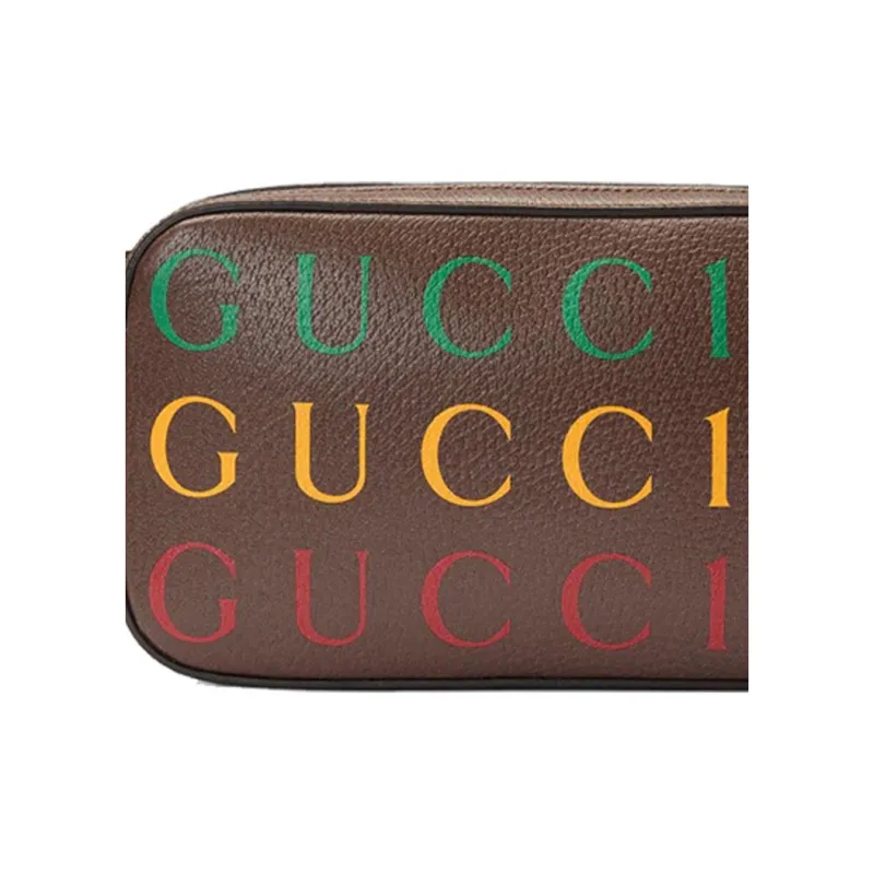 GUCCI Leather Fanny Pack, Sling Bag, Shoulder Bag, Crossbody Bag Unisex Brown-7