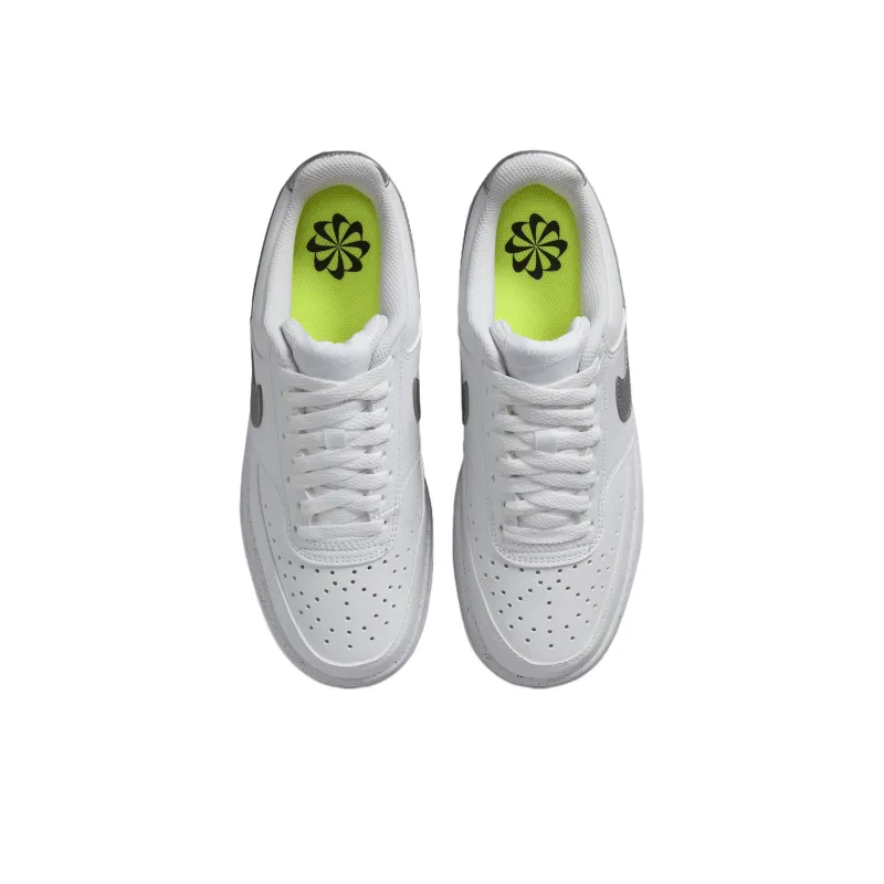 Nike Court Vision Low Next Nature White Metallic Silver Women's-3