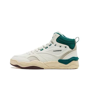 QIAODAN Waterproof And Wear resistant High Top Skateboard Shoes Men's Birch White