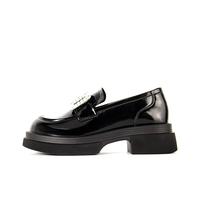LESELE Loafers Women's Low Top Black/Beige-0
