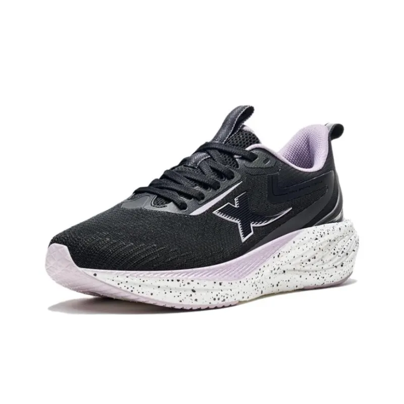 XTEP Slip Resistant Lightweight Thermal Low Top Running Shoes Women's Black Purple-1