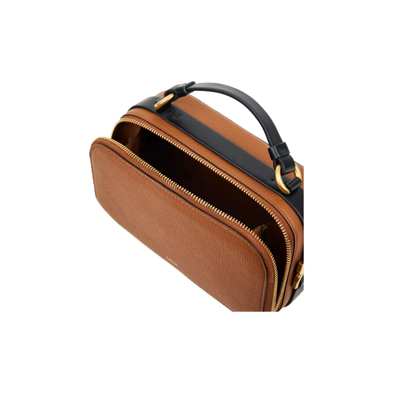 Chloe Marcie Calfskin Makeup Bag Camera Bag Shoulder Bag Crossbody Bag Women's Brown-4