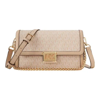 MICHAEL KORS Sonia Artificial Leather Envelope Bag Crossbody Bag Shoulder Bag Medium Size Women's Beige Yellow