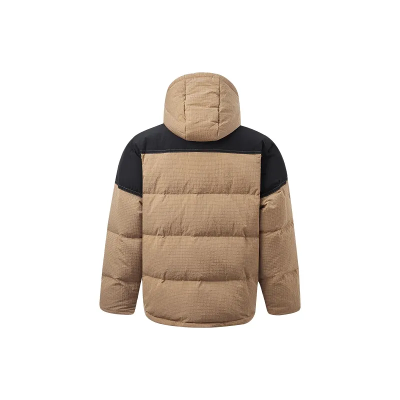 LiNing Sports Life Collection Down Jacket Men's Light Chestnut Brown-1