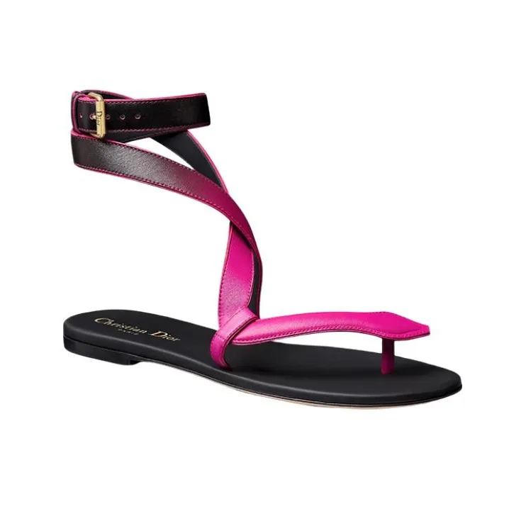 DIOR Stylish Sandals Women's Black Pink-2