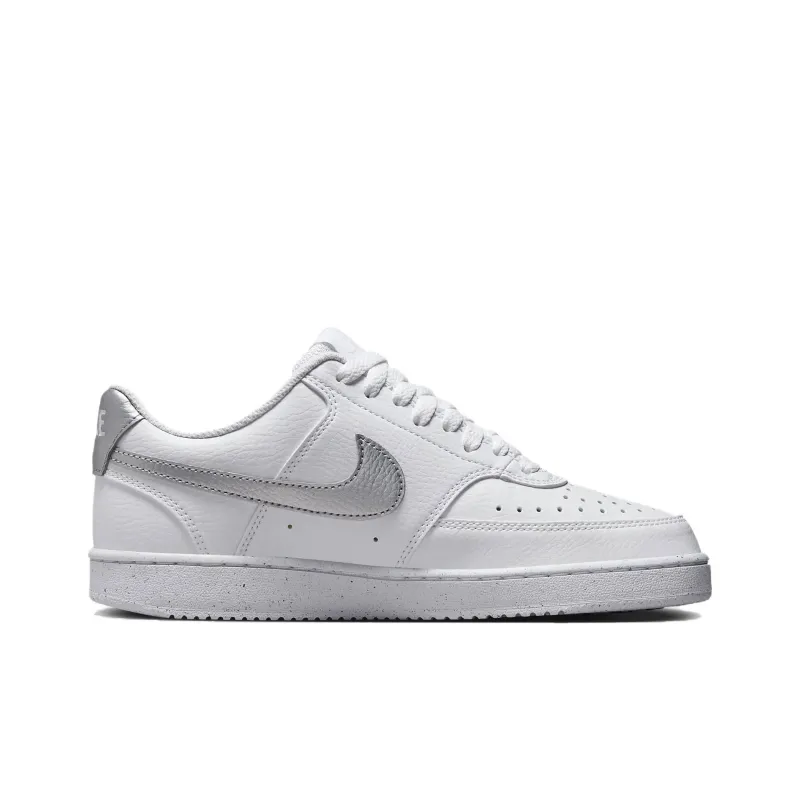 Nike Court Vision Low Next Nature White Metallic Silver Women's-1